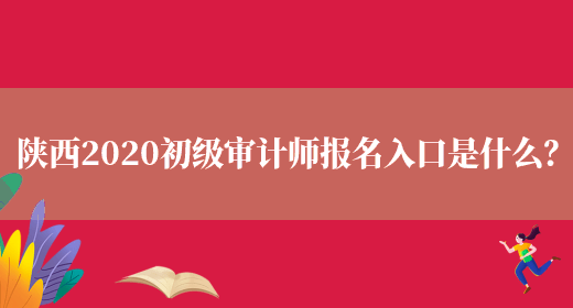 陕西2020初级审计师报名入口是什么？